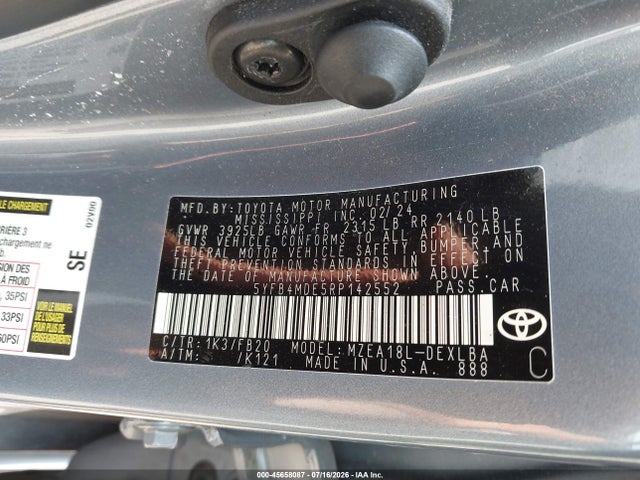 5YFB4MDE5RP142552 Toyota COROLLA LE