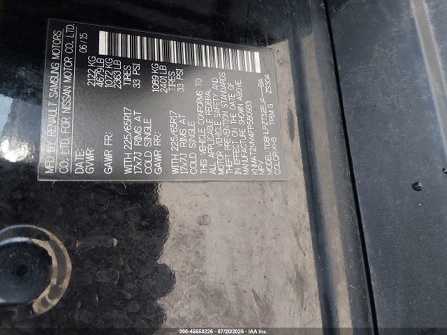 Nissan ROGUE S 2015 KNMAT2MV4FP580933 Image 9