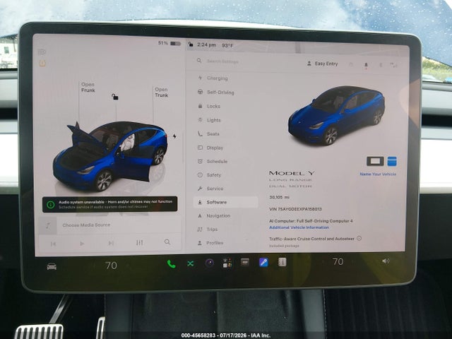 45658283 :رقم المزاد ، 7SAYGDEEXPA158013 vin ، 2023 Tesla Model Y Awd/long Range Dual Motor All-wheel Drive مزاد بيع