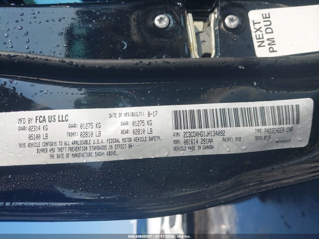 Продаж на аукціоні авто 2018 Dodge Charger Sxt Plus Rwd, vin: 2C3CDXHG1JH134092, номер лоту: 45658307