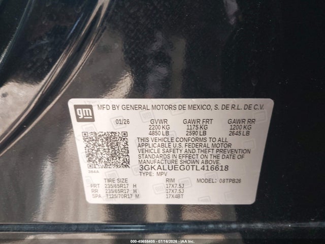 3GKALUEG0TL416618 GMC Terrain Awd Elevation
