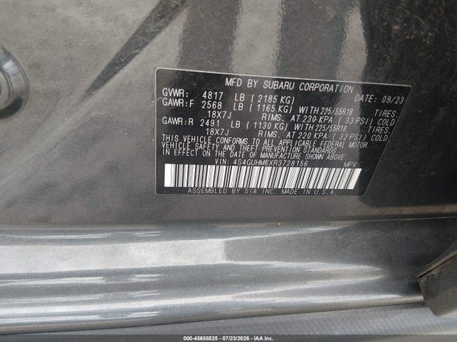 Продажа на аукционе авто 2024 Subaru Crosstrek Limited, vin: 4S4GUHM6XR3728156, номер лота: 45658525