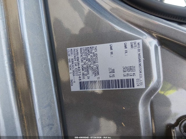 Aukcja sprzedaży 2024 Nissan Altima Sv Intelligent Awd, vin: 1N4BL4DW5RN407548, numer aukcji: 45658540