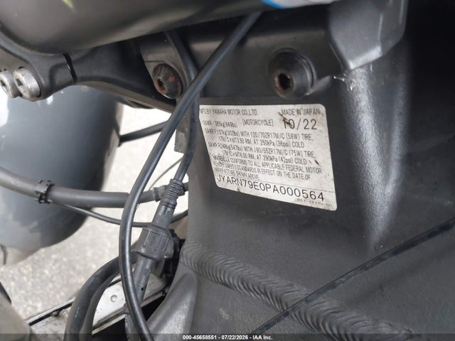 Aukcja sprzedaży 2023 Yamaha Mtn1000, vin: JYARN79E0PA000564, numer aukcji: 45658551