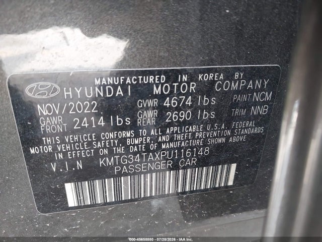 Продаж на аукціоні авто 2023 Genesis G70 2.0t Rwd, vin: KMTG34TAXPU116148, номер лоту: 45658880