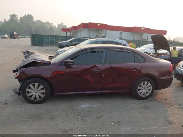 2013 Volkswagen Passat 2.5l S მანქანა იყიდება აუქციონზე, vin: 1VWAP7A30DC056071, აუქციონის ნომერი: 45659024
