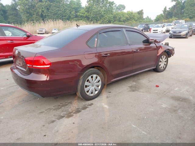 2013 Volkswagen Passat 2.5l S მანქანა იყიდება აუქციონზე, vin: 1VWAP7A30DC056071, აუქციონის ნომერი: 45659024