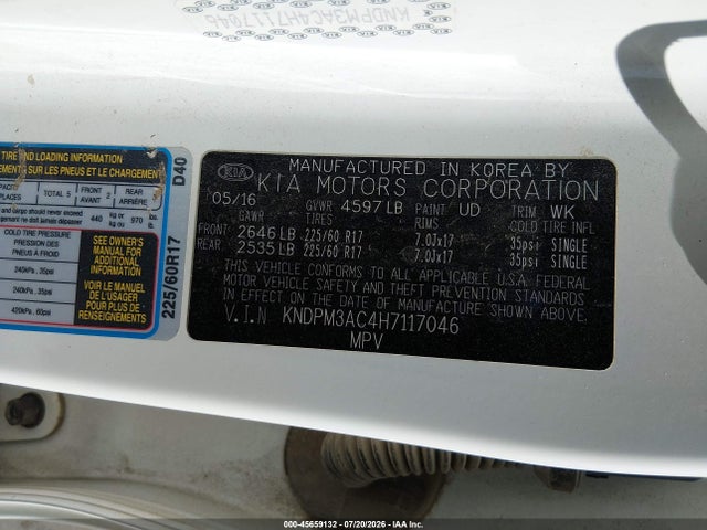 KIA Sportage Lx 2017 KNDPM3AC4H7117046 Image 9