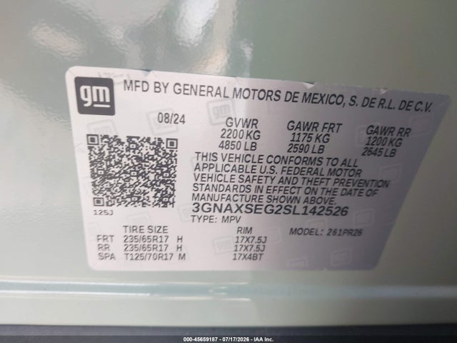 Chevrolet Equinox Awd Activ 2025 3GNAXSEG2SL142526 Image 9