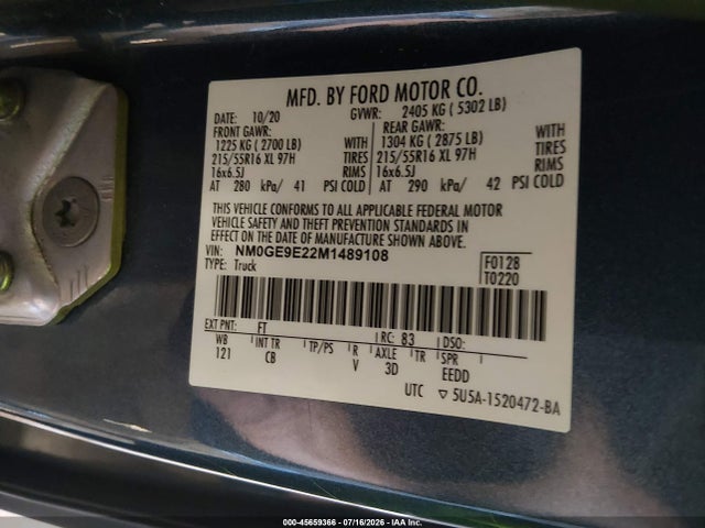 Ford Transit Connect Xl Passenger 2021 NM0GE9E22M1489108 Image 9