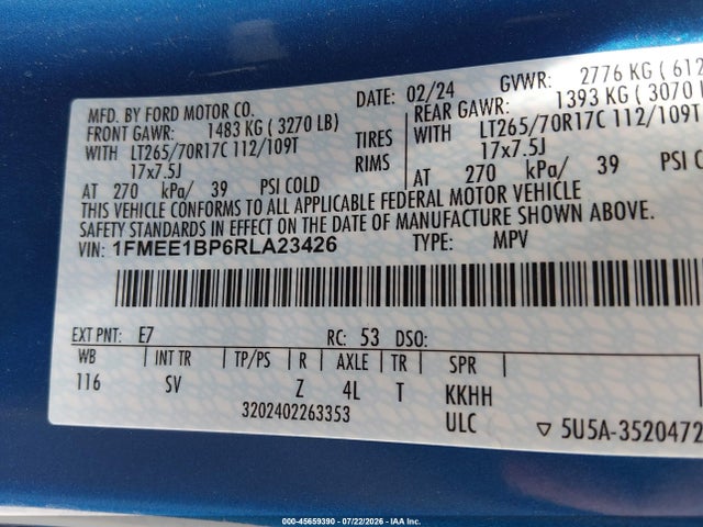 Ford Bronco Black Diamond 2024 1FMEE1BP6RLA23426 Image 9