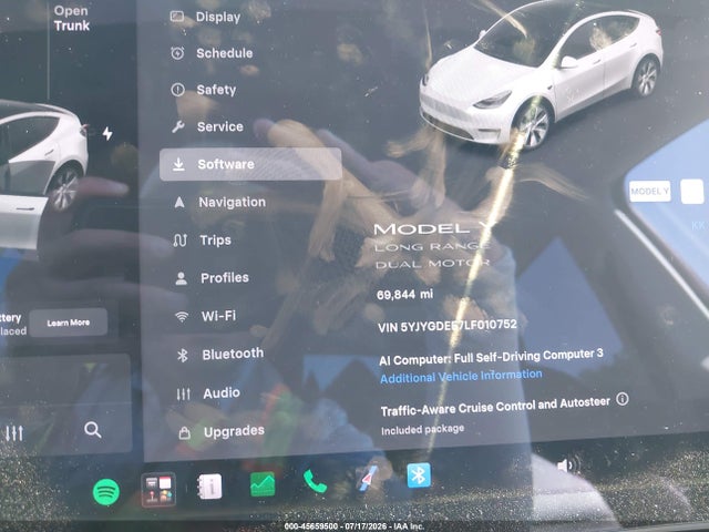 Продаж на аукціоні авто 2020 Tesla Model Y Long Range Dual Motor All-wheel Drive, vin: 5YJYGDEE7LF010752, номер лоту: 45659500
