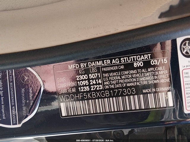 Auction sale of the 2016 Mercedes-benz E 350, vin: WDDHF5KBXGB177303, lot number: 45659551