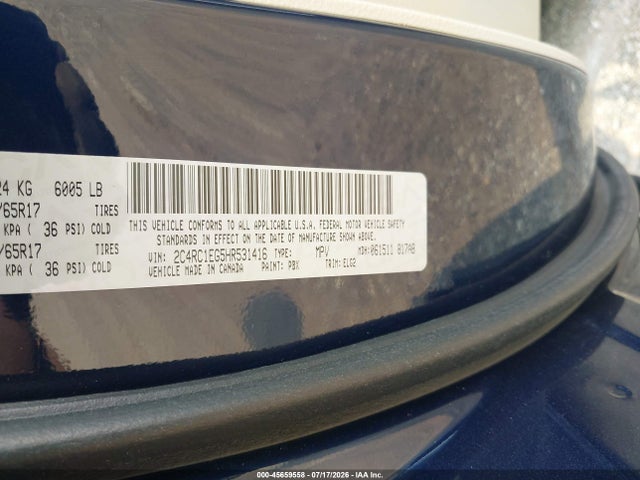 Chrysler Pacifica Touring-l Plus 2017 2C4RC1EG5HR531416 Image 9