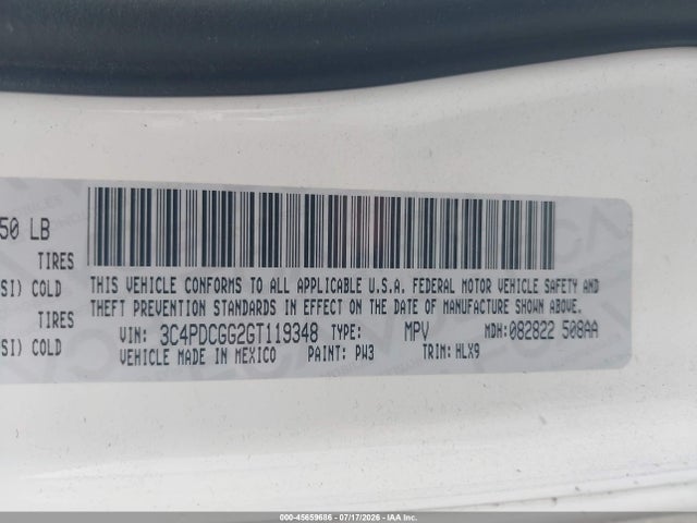 Продаж на аукціоні авто 2016 Dodge Journey Crossroad Plus, vin: 3C4PDCGG2GT119348, номер лоту: 45659686