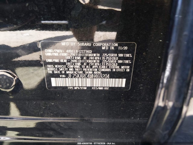 Subaru Forester Sport 2021 JF2SKARC4MH469204 Image 9