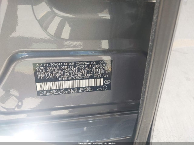45659981 :رقم المزاد ، JTHBE1BL6D5007873 vin ، 2013 Lexus Gs 350 مزاد بيع