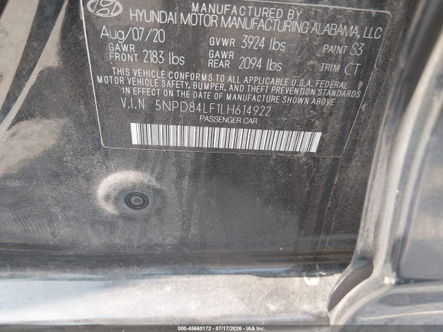 Продажа на аукционе авто 2020 Hyundai Elantra Value Edition, vin: 5NPD84LF1LH614922, номер лота: 45660172