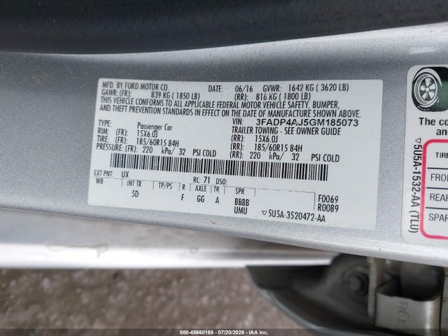Ford FIESTA S 2016 3FADP4AJ5GM185073 Image 9