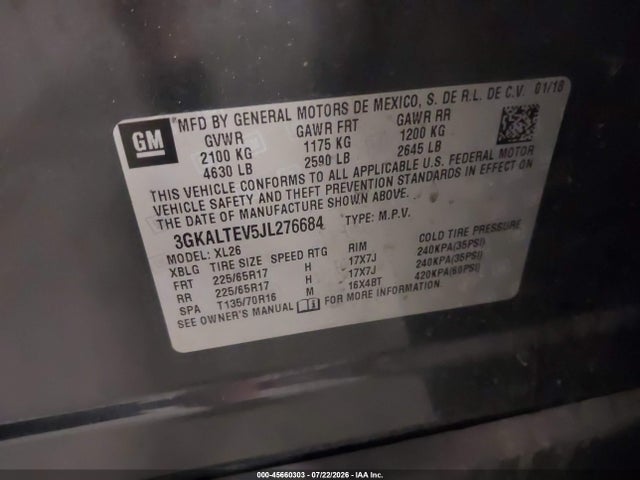 GMC Terrain Sle 2018 3GKALTEV5JL276684 Image 9