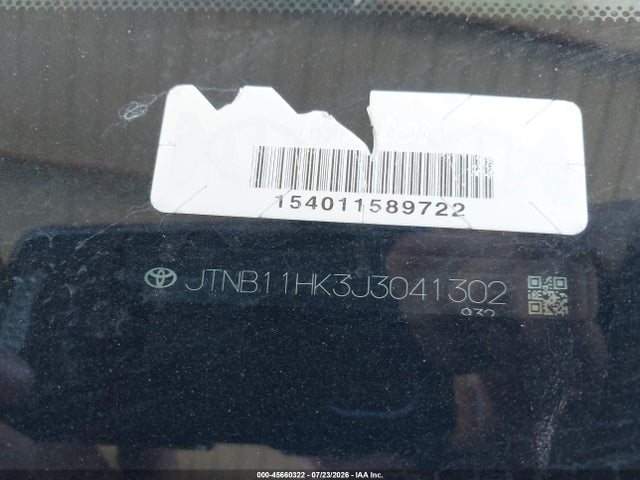 JTNB11HK3J3041302 Toyota CAMRY SE
