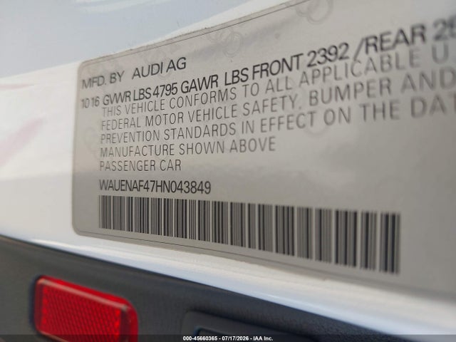 Audi A4 Premium Plus 2017 WAUENAF47HN043849 Image 9