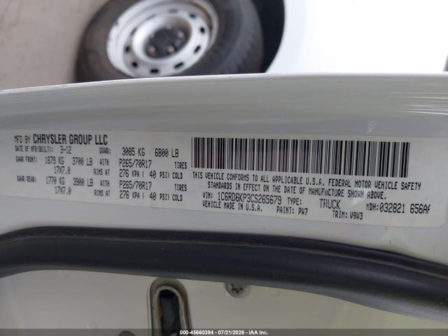 Aukcja sprzedaży 2012 Ram 1500 St, vin: 1C6RD6KP3CS265679, numer aukcji: 45660394