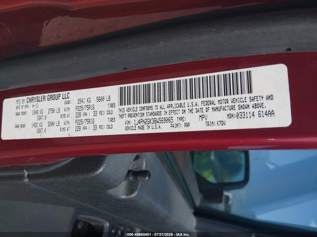 Продаж на аукціоні авто 2011 Jeep Liberty Sport, vin: 1J4PN2GK3BW569065, номер лоту: 45660401