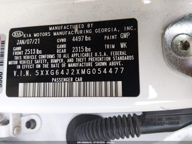 KIA K5 Gt-line 2021 5XXG64J2XMG054477 Image 9