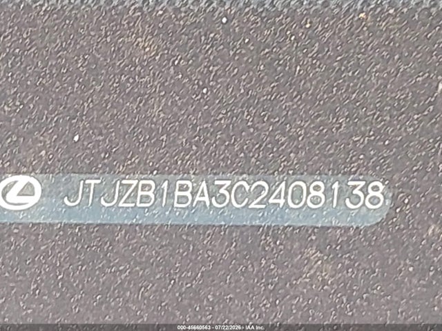 45660563 :رقم المزاد ، JTJZB1BA3C2408138 vin ، 2012 Lexus Rx 450h مزاد بيع