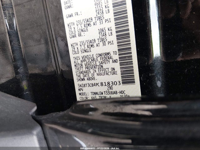 45660821 :رقم المزاد ، 5N1BT3CB4PC818303 vin ، 2023 Nissan Rogue Sl Intelligent Awd مزاد بيع