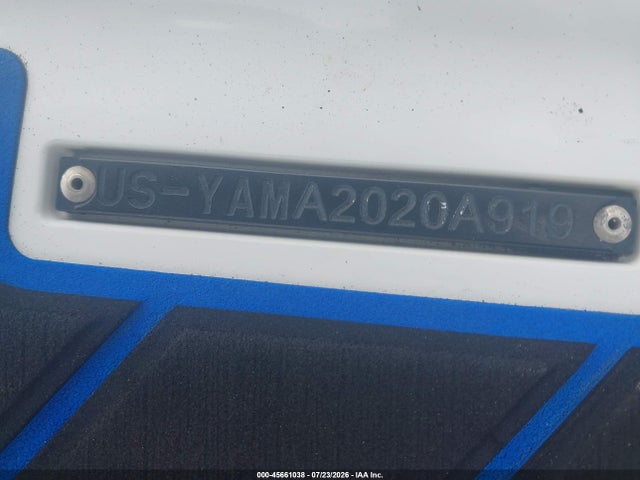 Aukcja sprzedaży 2019 Yamaha Fxho, vin: YAMA2020A919, numer aukcji: 45661038