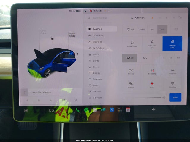 45661110 :رقم المزاد ، 5YJ3E1EB7JF088157 vin ، 2018 Tesla Model 3 Long Range/performance مزاد بيع