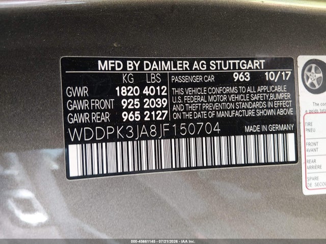 WDDPK3JA8JF150704 Mercedes-Benz Slc 300