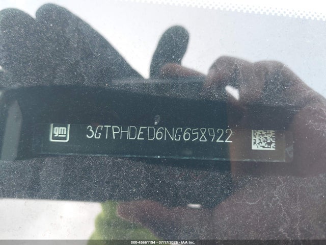Aukcja sprzedaży 2022 Gmc Sierra 1500 2wd  Short Box Slt, vin: 3GTPHDED6NG658922, numer aukcji: 45661194