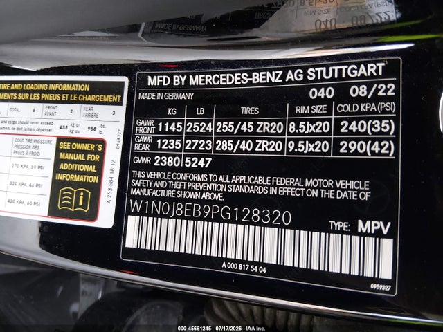 W1N0J8EB9PG128320 Mercedes-Benz Glc 300 Coupe 4matic