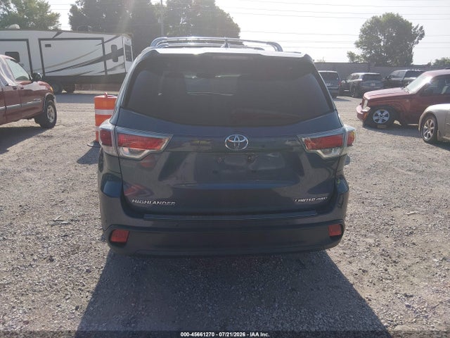 Продаж на аукціоні авто 2016 Toyota Highlander Limited V6, vin: 5TDDKRFH8GS355020, номер лоту: 45661270