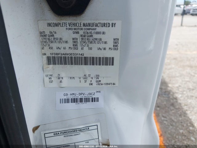 Ford F-250 Xl 2016 1FDBF2A69GED31142 Image 9