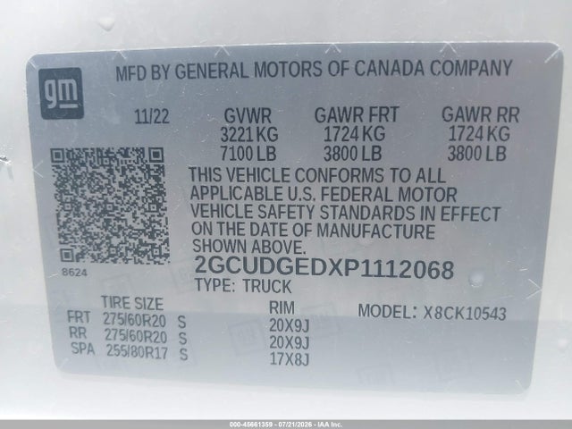 2GCUDGEDXP1112068 Chevrolet Silverado 1500 4wd Short Bed Ltz