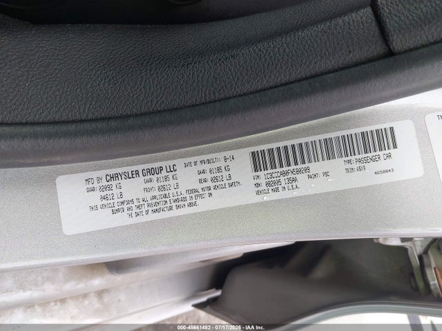 45661482 :رقم المزاد ، 1C3CCCAB0FN580209 vin ، 2015 Chrysler 200 Limited مزاد بيع