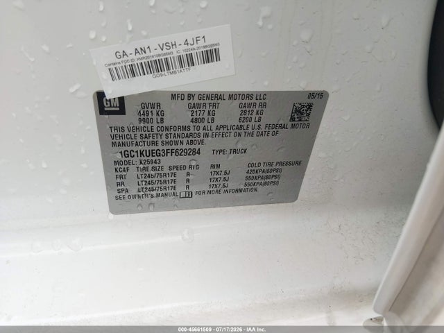 1GC1KUEG3FF629284 Chevrolet Silverado 2500hd Built After Aug 14 Work Truck