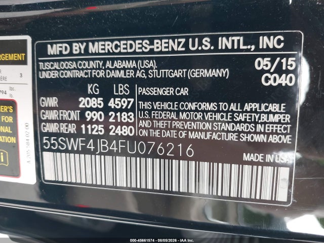 Mercedes-Benz C 300 Luxury/sport 2015 55SWF4JB4FU076216 Image 9