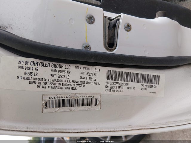 Auction sale of the 2014 Dodge Dart Sxt, vin: 1C3CDFBB4ED913691, lot number: 45661837