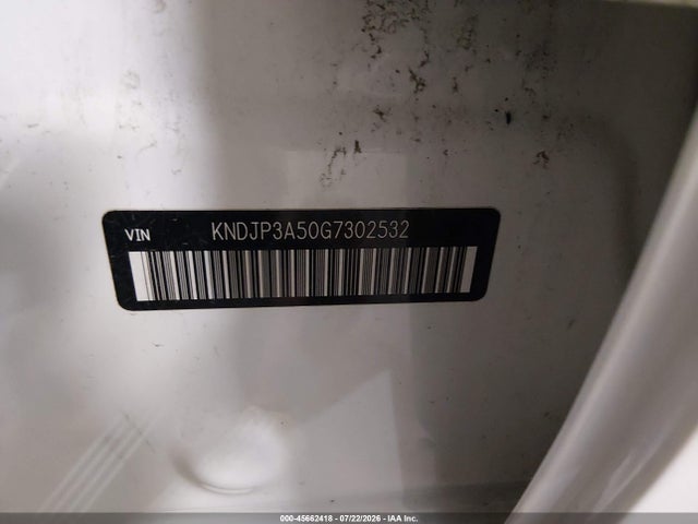 45662418 :رقم المزاد ، KNDJP3A50G7302532 vin ، 2016 Kia Soul + مزاد بيع