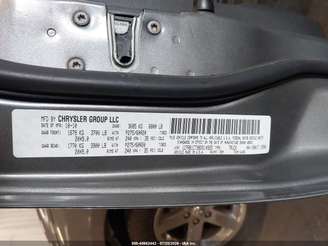 Продажа на аукционе авто 2011 Ram Ram 1500 Sport, vin: 1D7RB1CT9BS514925, номер лота: 45662442