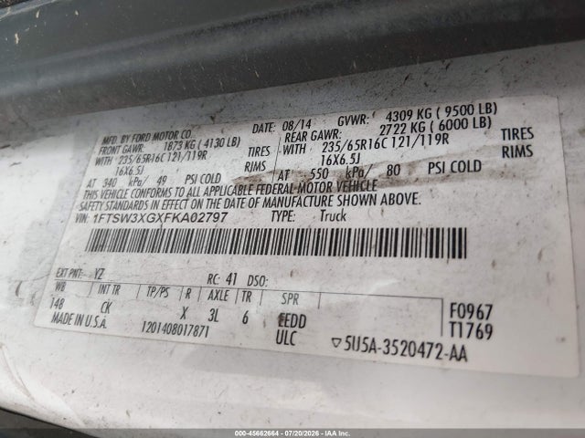 Ford Transit-350 2015 1FTSW3XGXFKA02797 Image 9