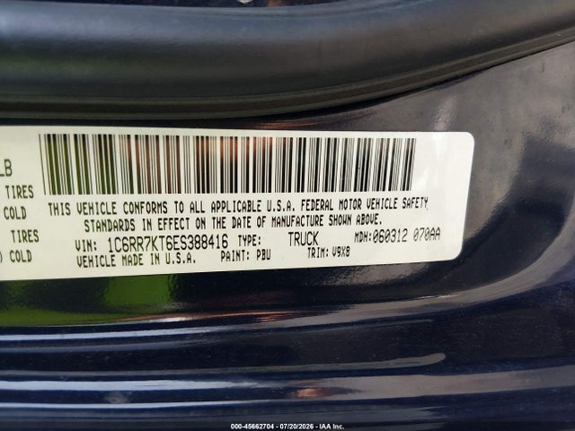 Aukcja sprzedaży 2014 Ram 1500 Express, vin: 1C6RR7KT6ES388416, numer aukcji: 45662704