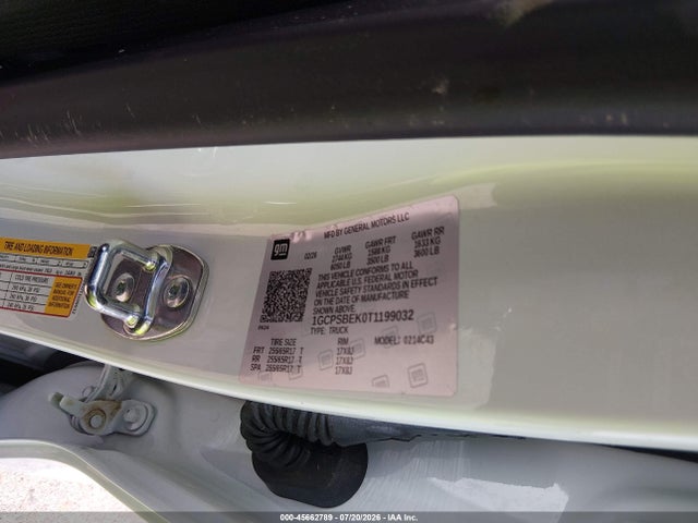 Aukcja sprzedaży 2026 Chevrolet Colorado Wt, Rwd, vin: 1GCPSBEK0T1199032, numer aukcji: 45662789