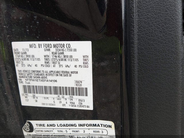 Ford F-150 Fx4 2014 1FTFW1ETXEFA14106 Image 9