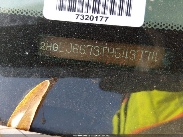 45662858 :رقم المزاد ، 2HGEJ6673TH543774 vin ، 1996 Honda Civic Lx مزاد بيع